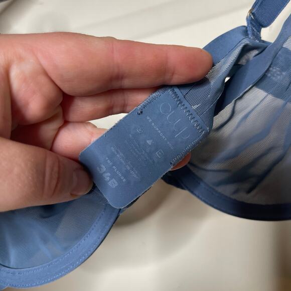 CUUP the plunge bluish grey bra 34 B - Picture 4 of 5